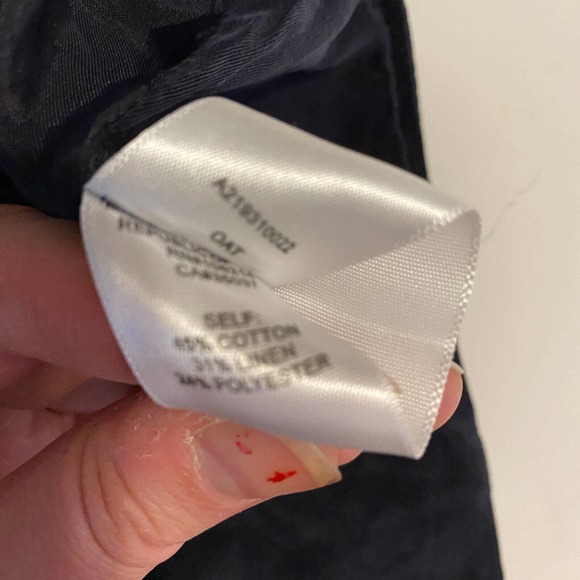 Tart Collection Blazer Jacket Sz Small Lined Navy Blue Asymmetrical Zip Moto - Picture 7 of 7